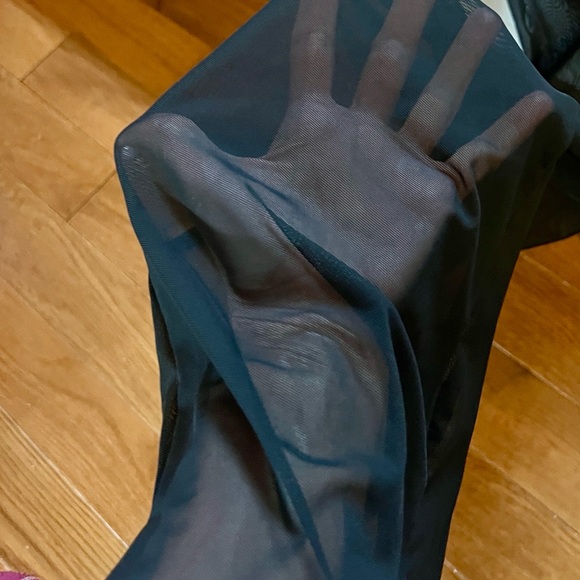 Balera Black Halter Mesh Wide-Leg Dance Jumpsuit Snap Neck Contemporary,Size S - Picture 7 of 8